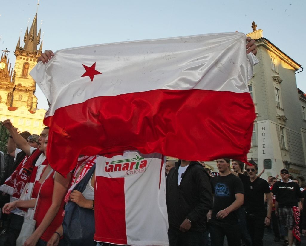 Slavia - pochod fanoušků