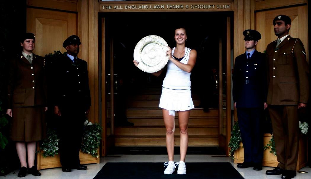 Wimbledon, finále žen: Petra Kvitová (talíř)