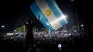 Soccer Football - Fans in Buenos Aires celebrate after winning the World Cup - Buenos Aires, Argentina - December 19, 2022 Fans gather outside of the Association of Argen