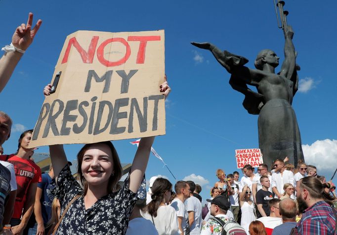 Protivládní protesty v Bělorusku.