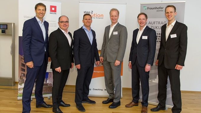 Pořadatelé: W. Kradischnig & E. Stefanovic DELTA; J. Häupler & W. Waldhäusl step2solution; J. Henjes & T. Sobottka Fraunhofer Austria