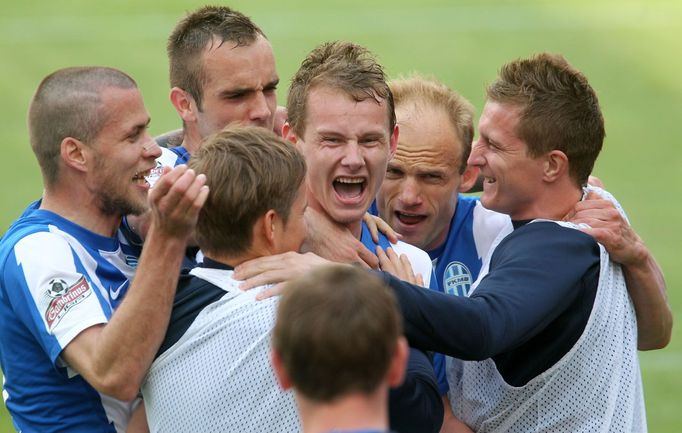 Fotbal, Pohár České pošty, Sparta - Mladá Boleslav: Jan Chramosta slaví gól na 1:2