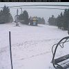 Sníh na lanovce v Zakletém v Orlických horách