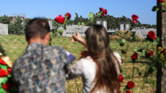 Foto: Květiny zůstaly na plotě. Tam, kde umírali lidé, dál umírají prasata. Zbývají čtyři měsíce