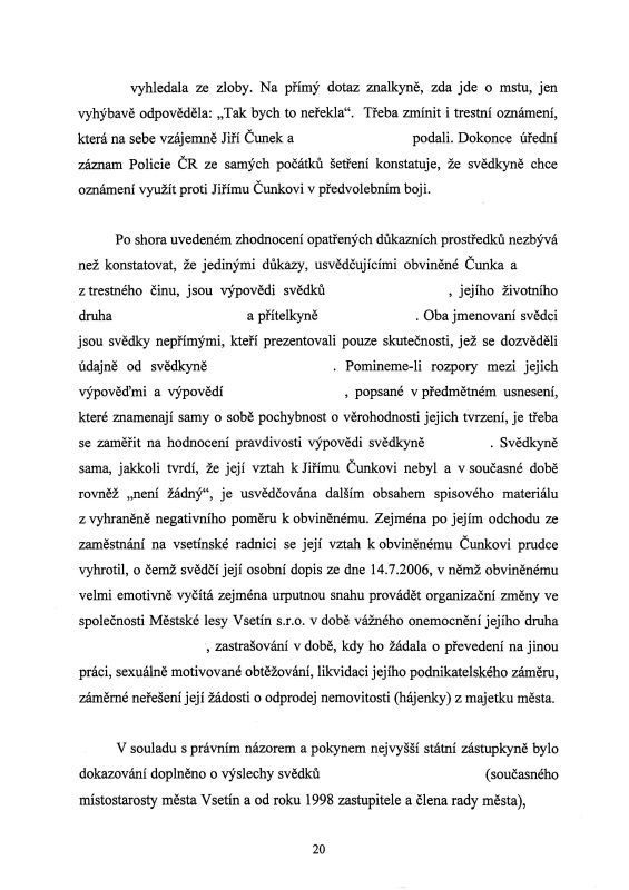 Usneseni o zastavení trestního stíhání - strana 20