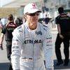 Jezdec F1 Michael Schumacher před závodem Velké ceny Japonska 2012.