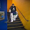 Před startem NHL: brankář Vancouveru Cory Schneider na tréninku