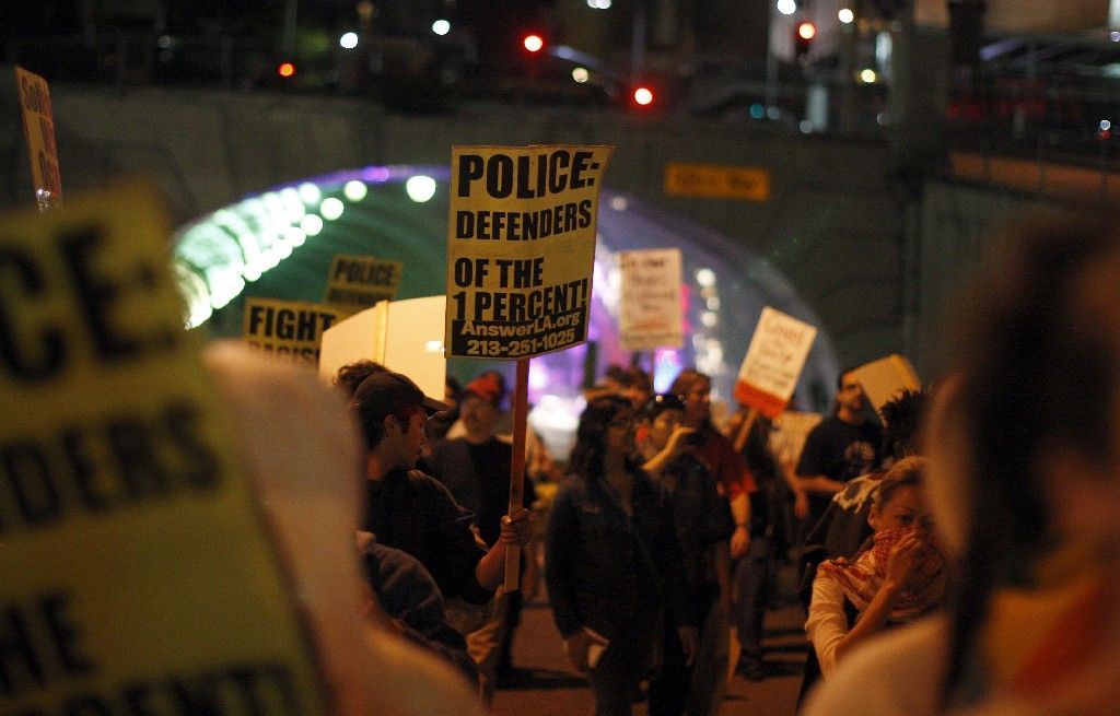 Protestující v Los Angeles