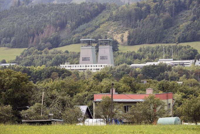 Trojanovice u Frenštátu pod Radhoštěm. Areál uhelného dolu Frenštát, který se bude likvidovat.