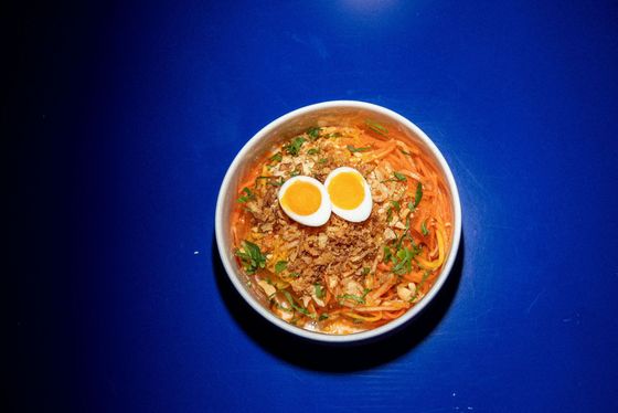 One of the dishes that Nugy and Meggie perfected during the covid quarantine is mixed noodles with five-spice chicken, egg and vegetables.