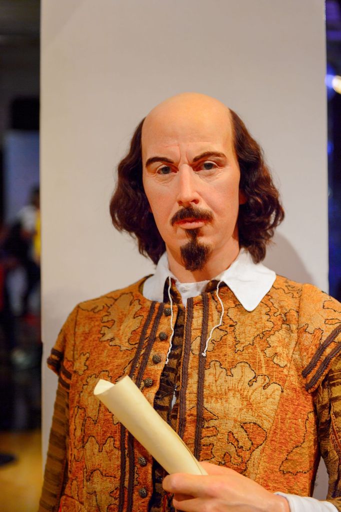 Vosková figurína znázorňující dramatika Williama Shakespeareho v Muzeu Madame Tussauds v Londýně. Ilustrační snímek.