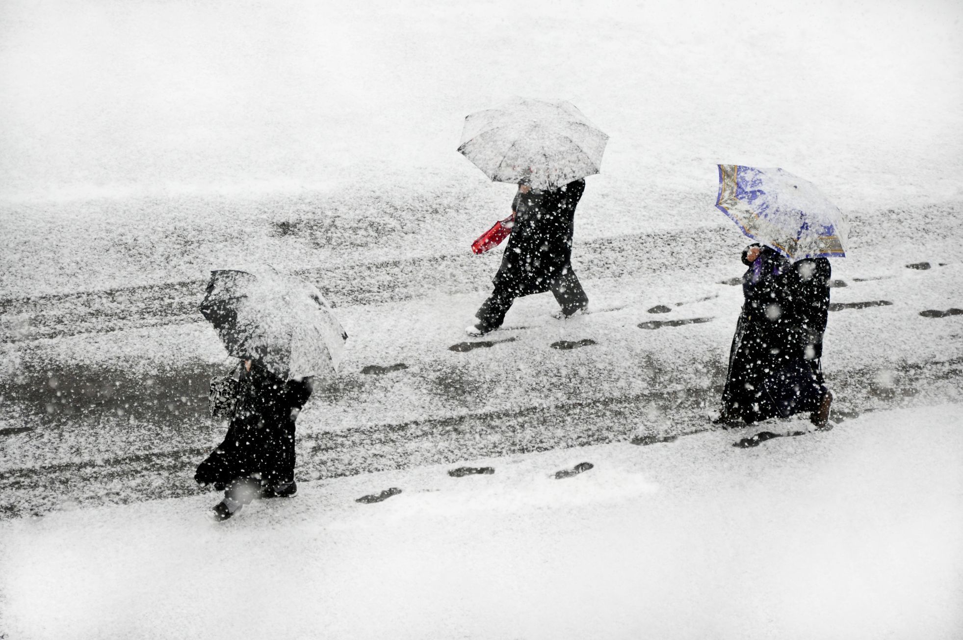 Sníh, sněhová kalamita, ilustrační foto