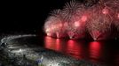 People gather to watch fireworks explode over Copacabana beach during New Year celebrations in Rio de Janeiro, Brazil January 1, 2022. REUTERS/Ricardo Moraes     TPX IMAG