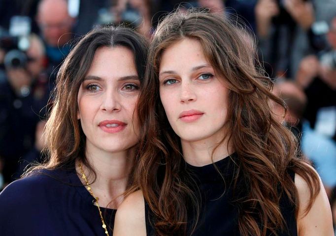 Marine Vacth (R) and Geraldine Pailhas