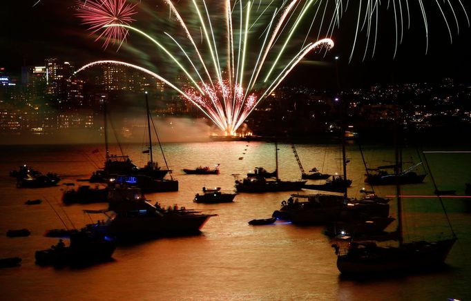 Mezi prvními oslavilo příchod nového roku australské Sydney.