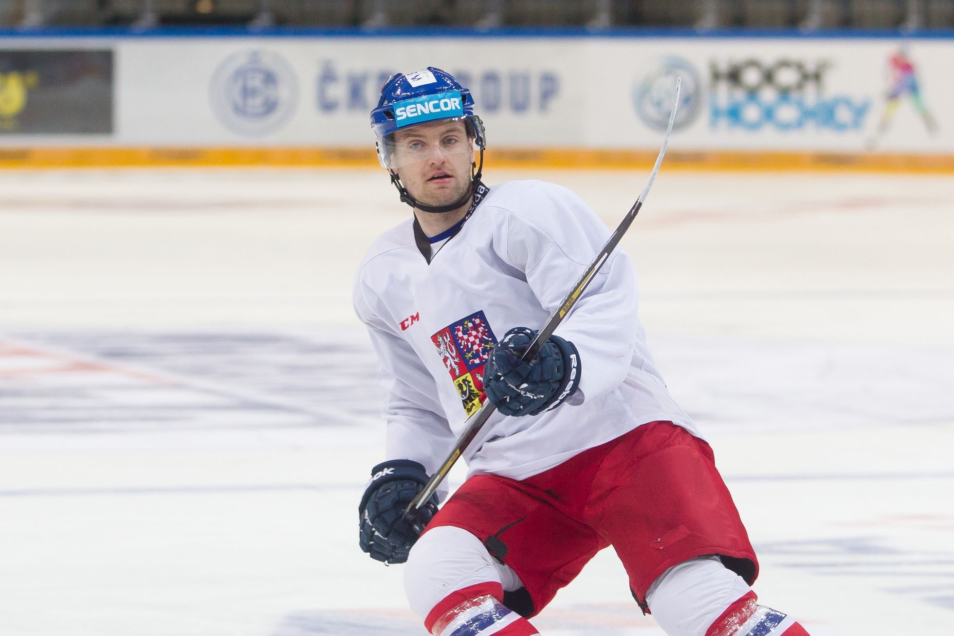 Trénink české reprezentace před MS v hokeji 2016