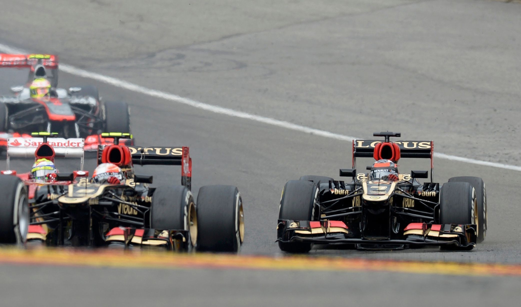 Formule 1, VC Belgie 2013: Romain Grosjean a Kimi Räikkönen, oba Lotus