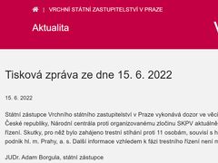 Vrchní státní zastupitelství v Praze informuje o zahájení stíhání v korupční kauze kolem Petra Hlubučka (STAN).