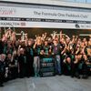 The Mercedes Formula One team pose after winning the 2014 constructors World Championship at the first Russian Grand Prix in Sochi