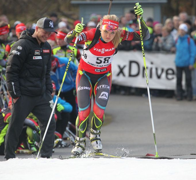 Biatlonová exhibice v Jablonci - Břízkách (Gabriela Soukalová)