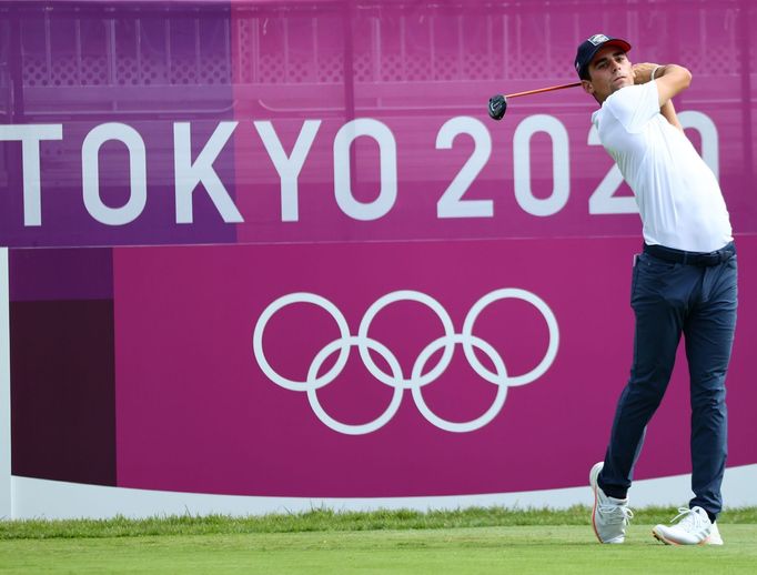 Golfista Joaquin Niemann z Chile na LOH 2021.