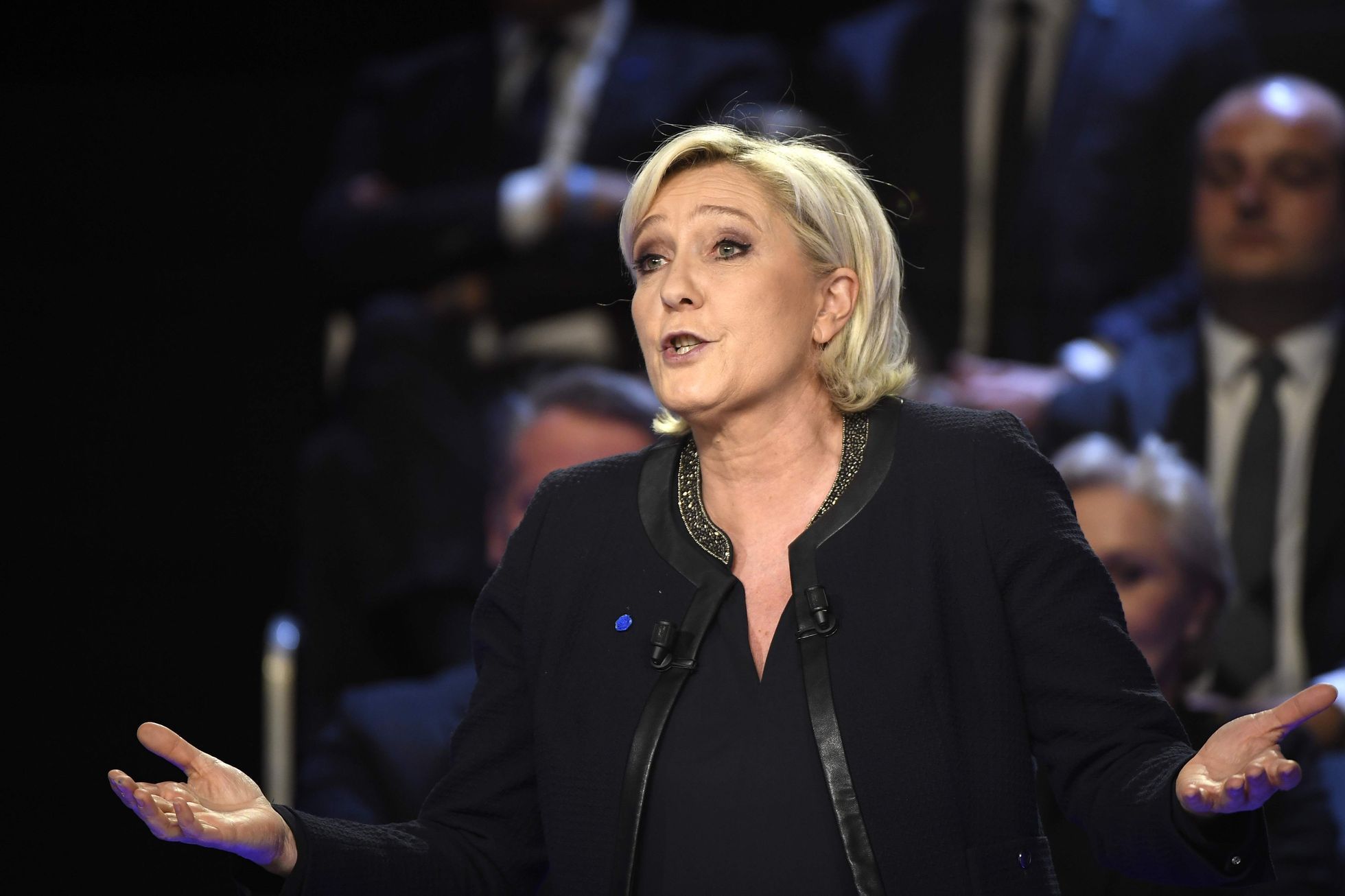 Marine Le Penová v druhé televizní debatě.