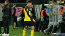 Vyloučený Julian Weigl v zápase LM Borussia Dortmund - Slavia