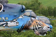 Tygří hlava a pocta letcům RAF. Umělec vytvořil novou kamufláž bojových vrtulníků