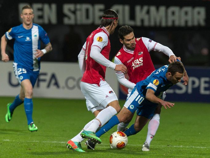 EL, Alkmaar - Liberec: Celso Ortiz a Nemanja Gudelj  - Sergii Rybalka