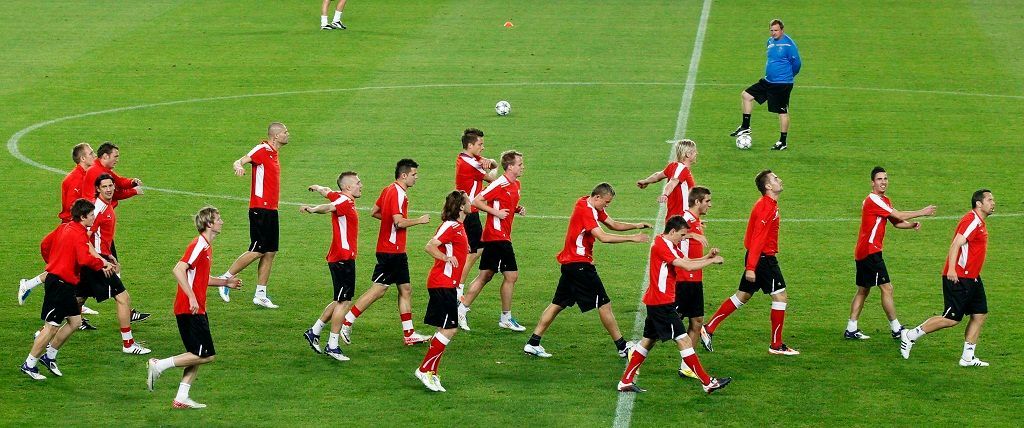 Liga mistrů - Viktoria Plzeň - trénink na Nou Camp