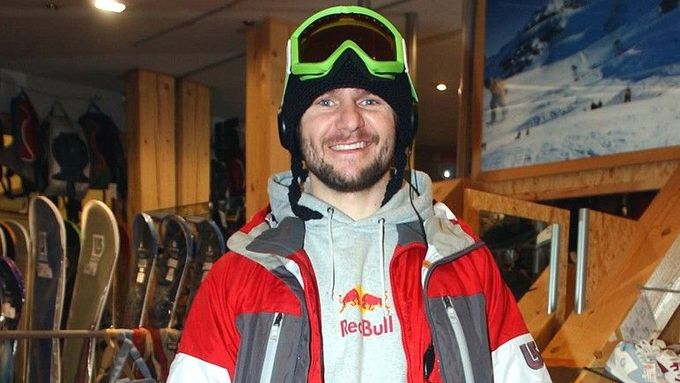 David Horváth na snímku z doby, kdy závodil na snowboardu