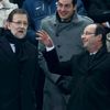 Fotbal, Francie - Španělsko: Mariano Rajoy a Francois Hollande