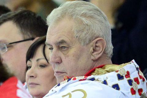 Soči 2014, rychlobruslení 3000m Ž: Miloš Zeman s manželkou Ivanou