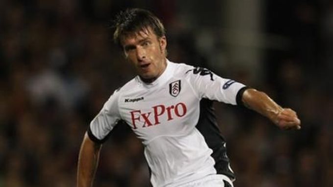 Zdeněk Grygera v dresu Fulhamu.