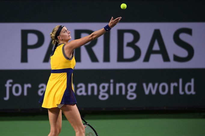 Petra Kvitová v druhém kole turnaje v Indian Wells 2021.