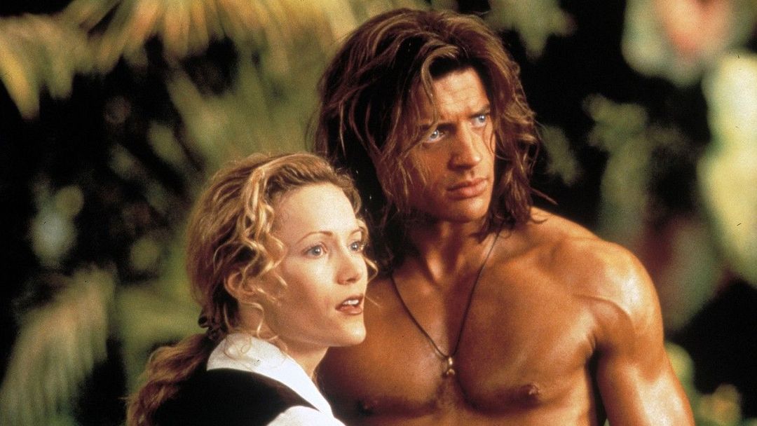 S Leslie Mannovou ve filmu Král džungle z roku 1997.
