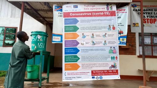 Osvětová kampaň o koronaviru v Demokratické republice Kongo
