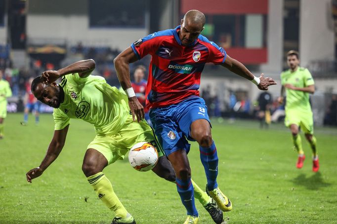 Jean-David Beauguel v zápase EL Plzeň - Dinamo Záhřeb