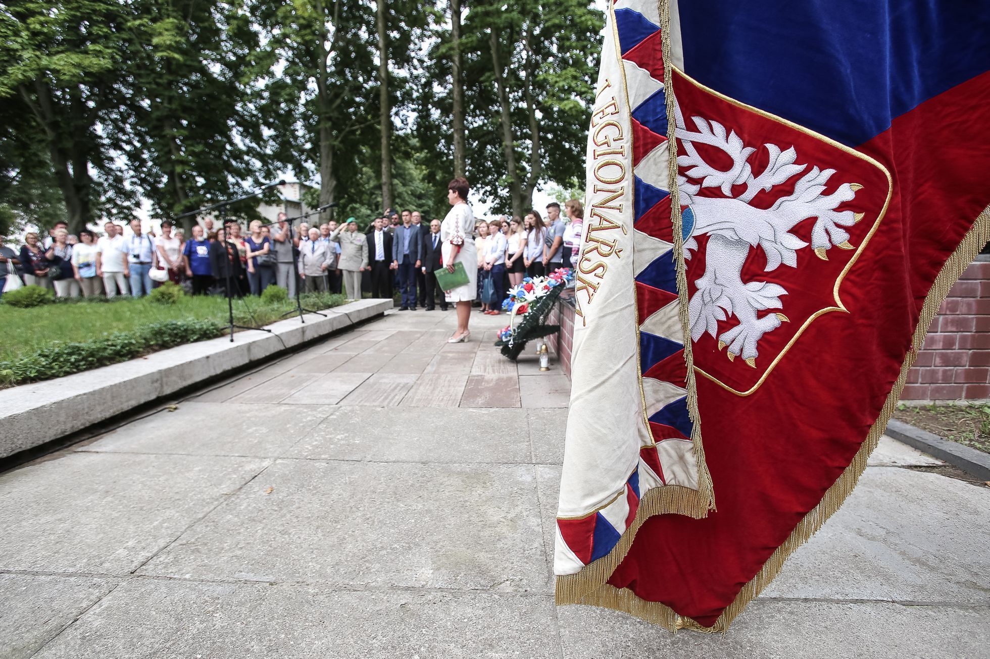 Český Malín, Ukrajina - pietní akt k 75. výročí vypálení vesnice nacisty