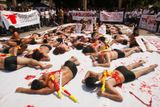 Protest proti obětem v arénách: V Peru se demonstrovalo za býky při koridách.