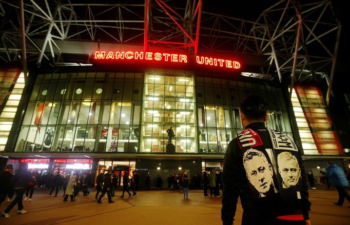 Soccer Football - Premier League - Manchester United v Tottenham Hotspur - Old Trafford, Manchester, Britain - December 4, 2019  General view of a fan wearing a scarf bea