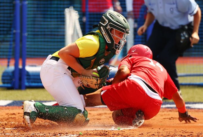 Softbal na olympiádě v Tokiu: Japonsko vs. Austrálie