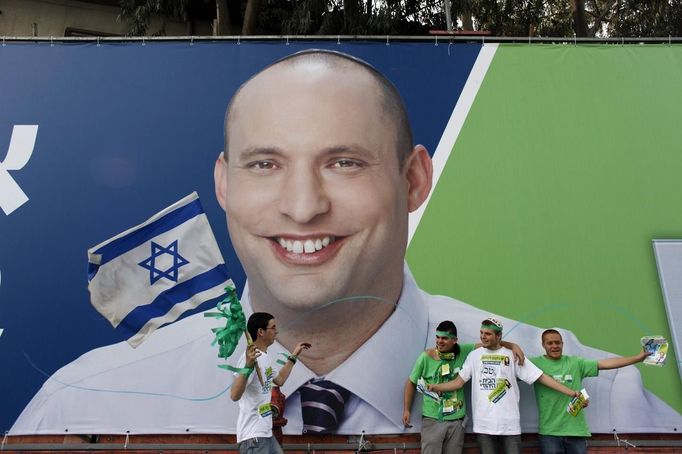 Novou hvězdou izraelské politiky je šéf strany Židovský domov Naftali Bennett.