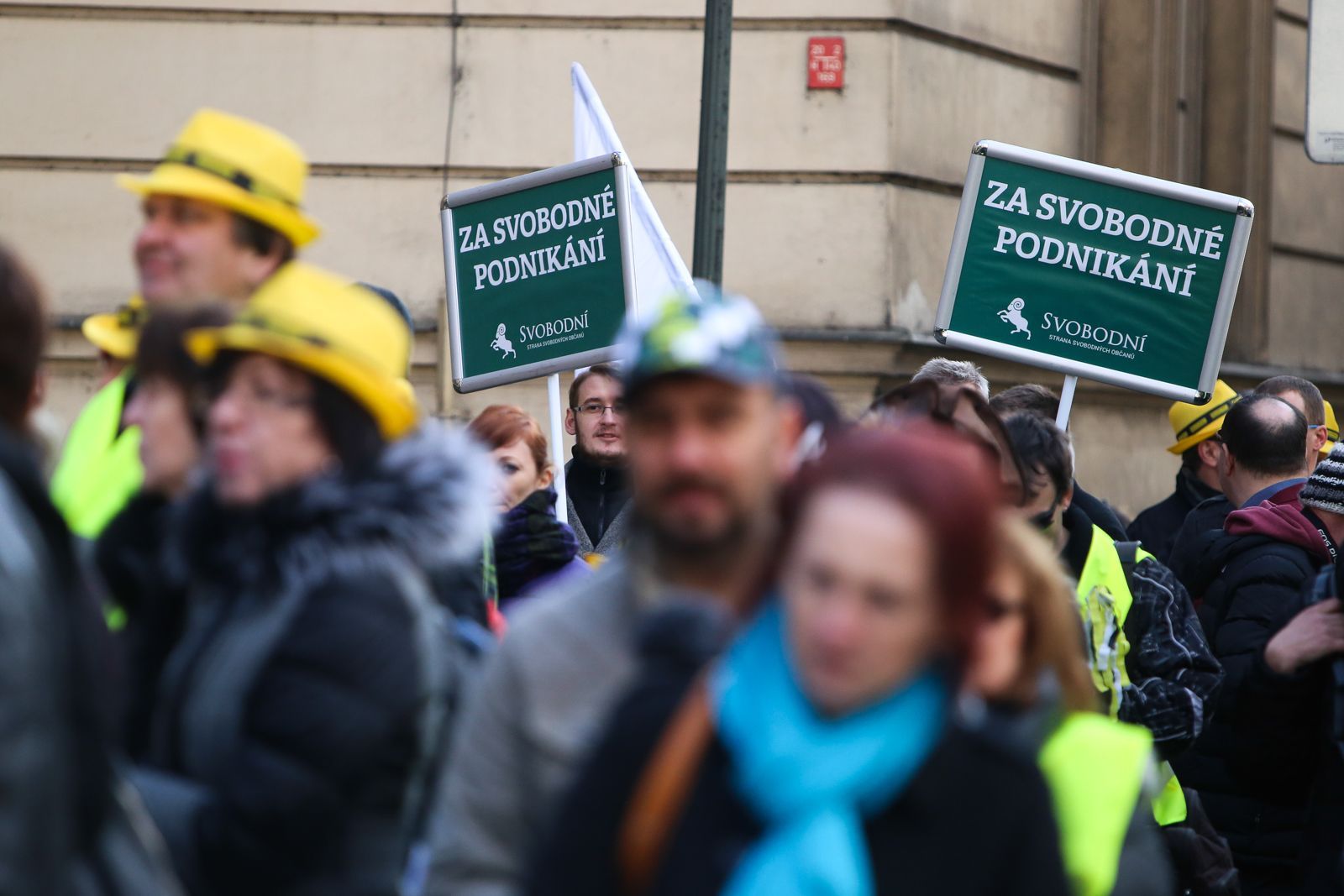 Demonstrace proti EET - Soukromníci a Svobodní