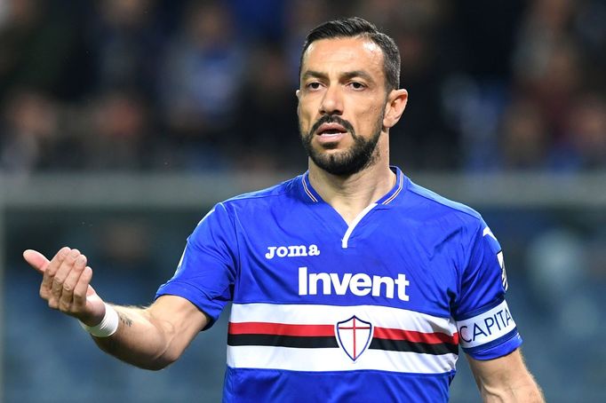 Soccer Football - Serie A - Sampdoria v AC Milan - Stadio Comunale Luigi Ferraris, Genoa, Italy - March 30, 2019   Sampdoria's Fabio Quagliarella reacts         REUTERS/J