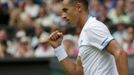 Lukáš Rosol na Wimbledonu 2014 při utkání s Nadalem