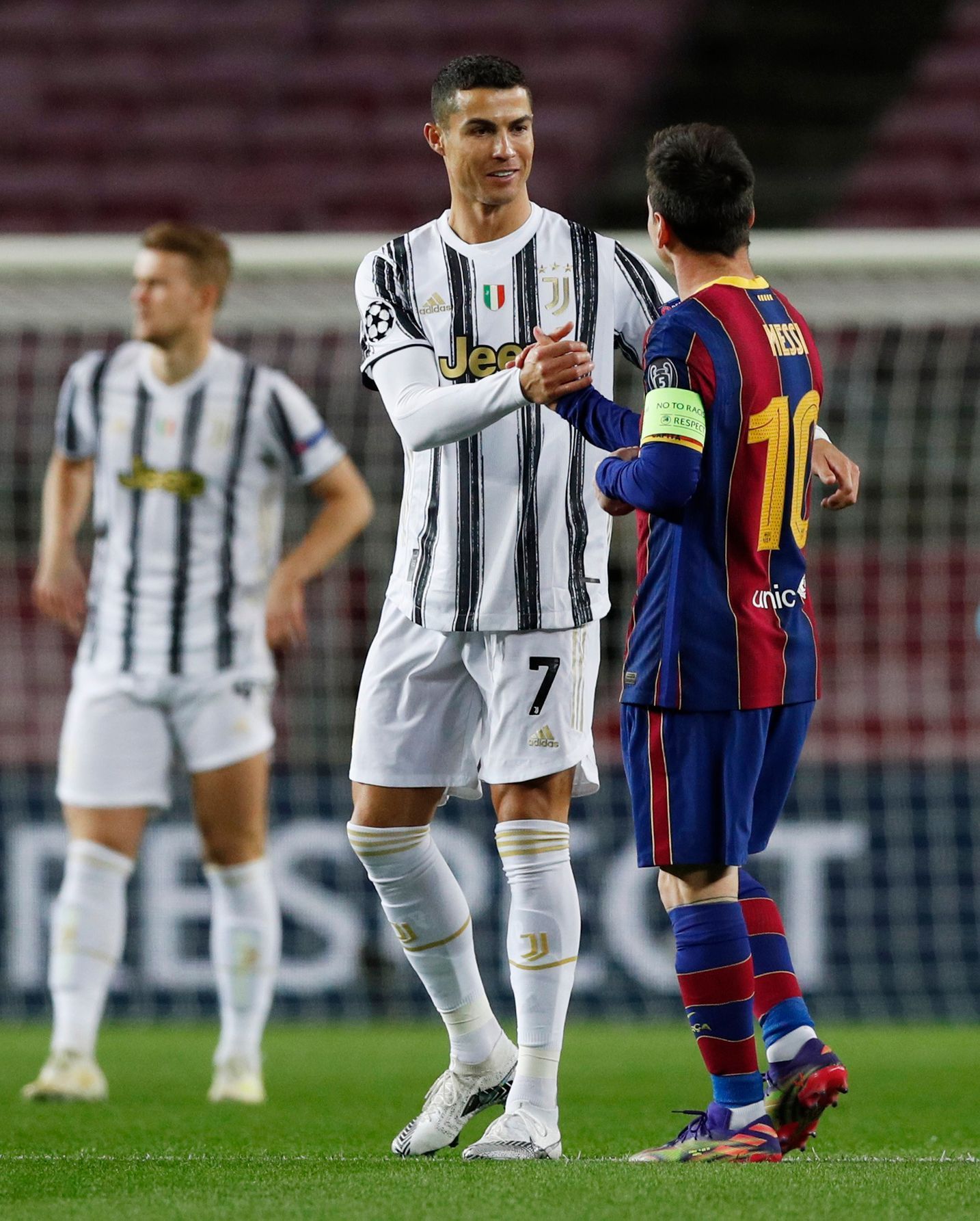 fotbal, Liga mistrů 2020/2021, FC Barcelona v Juventus Turín  Cristiano Ronaldo Lionel Messi