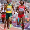 Semenyaová a Johnson-Montanová, rozběhy na 800 metrů, olympiáda Londýn 2012