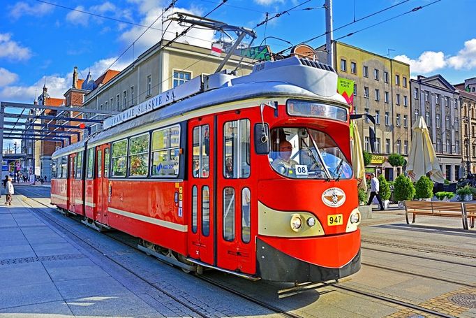 V polských Katovicích zmizela tramvaj