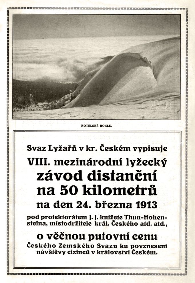 Propozice závodu. Sešitek o šesti stranách stanovuje pravidla účasti na rychlostním i turistickém závodu, ale také shrnuje výsledky předchozích osmi ročníků mistrovské pa